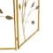 38.25" Gold Metal Leaf Foldable 3-Panel Fireplace Screen
